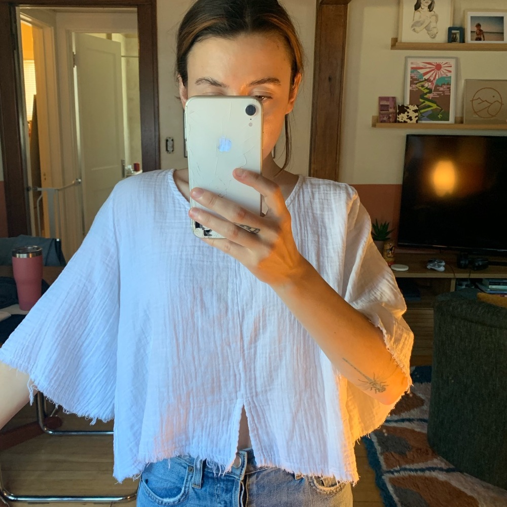 Stark X - Gauze Cotton Blouse - Picture 2 of 3